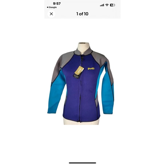 Gold Fin Womens Neoprene Scuba Top Vacation Beach Water Sports Sz Small - Picture 1 of 7